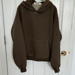 Realtakai Brown Hoodie with Front Pocket | UNISEX | MEDIUM